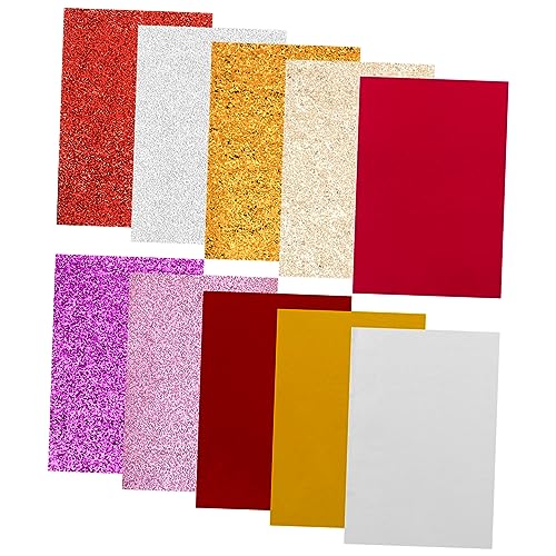 DIYEAH 10St schneidet Stoff vor kunstlederstoff bastelmaterial bastel material Stoffquadrat Filzstoff Fleecestoff Stoffstreifen zum Quilten Weihnachtsstoff Näh-Starter-Kit Beflocktes Tuch von DIYEAH