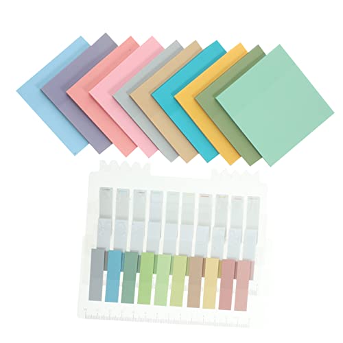 DIYEAH 10er Set Bunte Haftstreifen Halbtransparente Notizzettel Für Büro & Schule Selbstklebend Vielseitige Index Tabs Bunte Memo Sticker Für Einfache Seitenmarkierung Und Notizen von DIYEAH