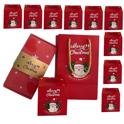 DIYEAH 10er Set Weihnachtsgeschenkboxen Überraschungs Explosionsboxen Für üßigkeiten Und Dekoration Festliche Pappboxen Für Weihnachten Und Feiertage von DIYEAH