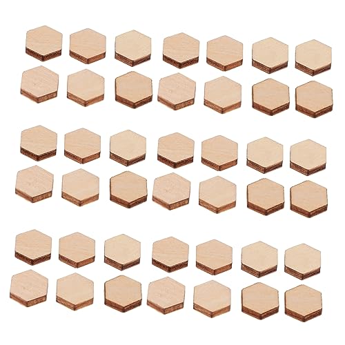 DIYEAH 10mm Buchenholz Hexagonale Holzstücke Dekorationen Für DIY Bastelprojekte Hochzeits Und Weihnachtsdekorationen Natürliche Holzformen Für Kreative Bastelideen von DIYEAH