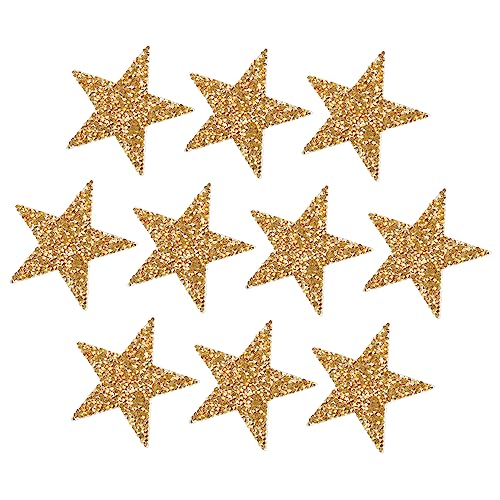 DIYEAH 10st Heiß Bohrer Karte Applikationen Aus Strass Stern Dekorative Aufkleber Verschiedene Strasssteine Kette Edelsteine Hotfix Blenden Randbereich Glitzeraufkleber Golden Plastik von DIYEAH