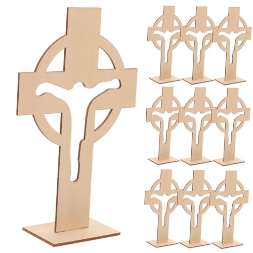 DIYEAH 10st Kreuzverzierung Mini-kreuze Kreuz Charme Kreuze Zum Basteln Kreuzmittelstücke Anhänger Tischplatte Kreuz Für Wand Madera Kreuz Dekorationen Kreuzcharme Masse Cruces Hölzern von DIYEAH