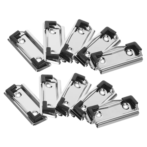 DIYEAH 10st Schreibblockhalter Planertafel-clips Klemmbrettklemmen Haken Für Hartfaserplatten-clips Büroklammern Bürobedarf Für Klemmbretter Pinnwand-clips Metall Silver von DIYEAH