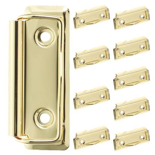 DIYEAH 10st Zubehör Für Plattenklemmen Kleine Büroklammern Klemmbrettklammern Aus Metall Büroklammern Für Die Schule Clip Für Bretter Datei-clip Pinnwand-clips Golden Aluminiumlegierung von DIYEAH