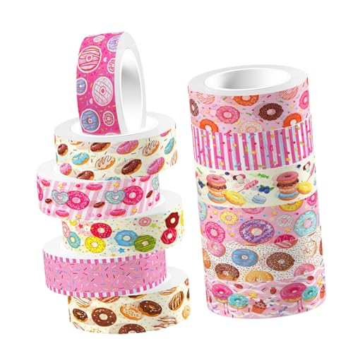 DIYEAH 12 Rollen Donut-klebeband Zeitschriftenzubehör Altes Washi-tape Washi-tape-aufbewahrung Vintage-scrapbook-zubehör Kinderband Aufkleber Für Kinder Diy Klebeband Japanisches Papier von DIYEAH