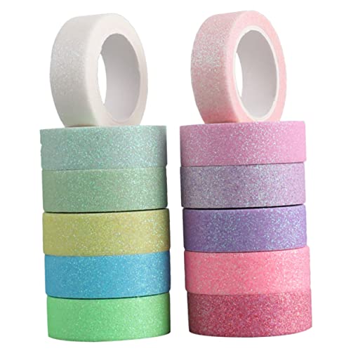 DIYEAH 12 Rollen Glitter Washi Tape Scrapbooking Klebeband Klebeband für von DIYEAH