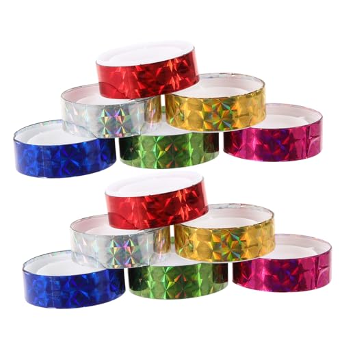 DIYEAH 12 Rollen -Quadratband Materialband farbiges Washi-Tape Washi-Klebeband scrapbooking zubehör multifunktionales klebeband Abdeckband zum Lackieren Band für Journaling Plastik von DIYEAH