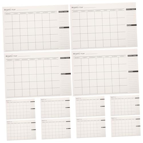 DIYEAH 12 Stk Listenfeld schreintischorganizer schreibtisch organiser notizbuch büromaterial the notebook buch To-Do-Liste Merkzettel Monate Kalender notizblock auflisten monatlich von DIYEAH