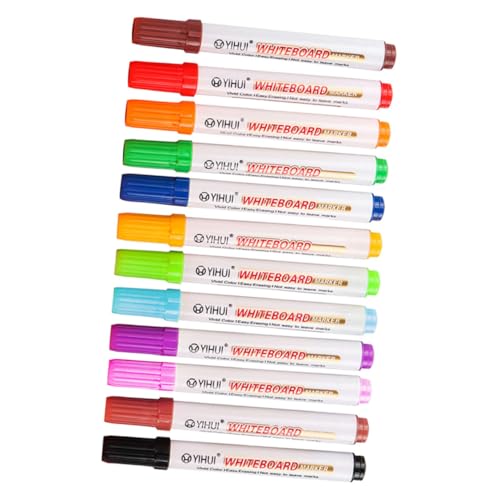 DIYEAH 12 Stk Löschbarer Whiteboard-marker Löschbare Aquarellstifte Hand-aquarellstifte Professionelle Aquarellstifte Löschbare Stifte Weiße Tafel Abwaschbare Aquarellstifte Plastik von DIYEAH