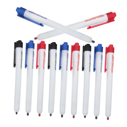 DIYEAH 12 Stück Löschbare Markerstifte Whiteboard Stifte Bunte Nass Löschbare Marker Whiteboard Marker Einziehbare Permanentmarker Marker Mit Keilspitze Markerstift Mit Feiner von DIYEAH