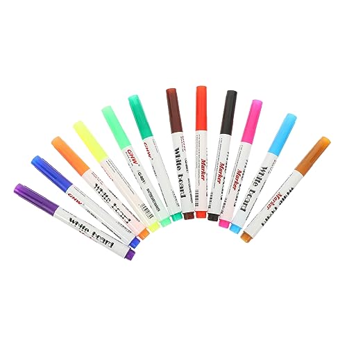 DIYEAH 12 Stück Whiteboard Stift Tafelkreide Weißer Markierungsstift Weiße Kreide Whiteboard Marker Löschbare Malmarker Malstifte Wassermarker Wasserstift Kunststoff von DIYEAH