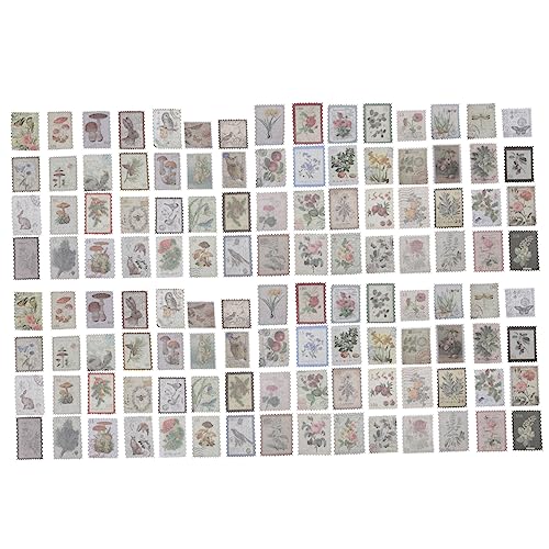 DIYEAH 120 Blatt Stempel-sticker-pack Aufkleberpapier Bastelaufkleber Für Sammelalben Leere Karten Kartenvorrat Zubehör Für Kunstjournale Buchstabenaufkleber Pergamentpapier Scrapbooking von DIYEAH