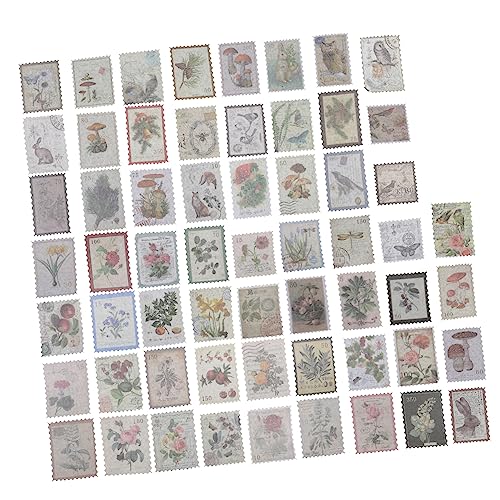 DIYEAH 120 Blatt Stempel-sticker-pack Sammelalbum Liefert Zubehör Für Kunstjournale Zahlenaufkleber Zeitschriftenaufkleber Kartenvorrat Vintage-tagebuchzubehör Leere Karten Schrott Papier von DIYEAH