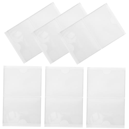 DIYEAH 12Er-Box card sleeves karten sleeves Selbstklebende Kartenhalter lieferscheintaschen selbstklebend Etikett Material Kartenhülle Kartenhalter zum Organisieren PVC Transparent von DIYEAH