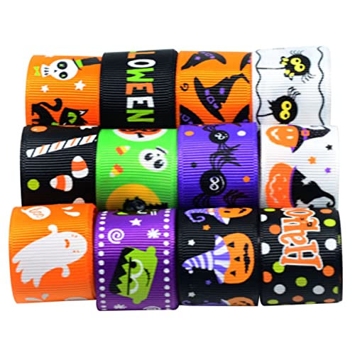 DIYEAH 12St Halloween-Band Weihnachtsdekorationen Partydekorationen Leuchtstäbe halloween haarschmuck geschenkband halloween geflochtenes Gurtband für Halloween Halloween-DIY-Band Textil- von DIYEAH