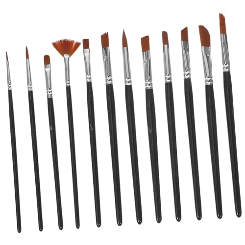 DIYEAH 12St Ölpinsel zeichnen für anfänger Paint Brush brushpenset künstlerpinsel Brush Set Aquarellpinsel Pinsel für Pinsel-Kit Accessoires für Kunststudenten Farbe für Acrylmalerei Holz von DIYEAH