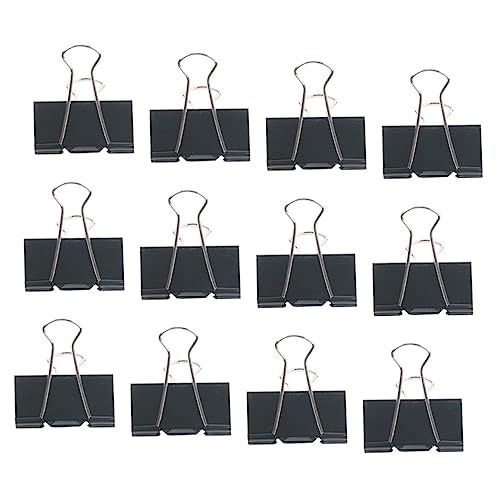 DIYEAH 12St Schreibwarenordner büroartikel büromaterial schnell hefter paper holder Drawing board clips Aktenordner Büroprodukt Datei Rahmenclip für Ölgemälde Reißbrett-Clips Metall Black von DIYEAH