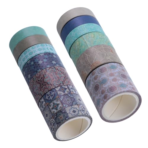 DIYEAH 12St Washi-Tape the washi tape farbiges klebeband Dekorative Papierklebebänder Künstliches Klebeband Sammelalbum transparent Vinyl Aufkleber aus Washi-Papier Washi-Papierbänder von DIYEAH