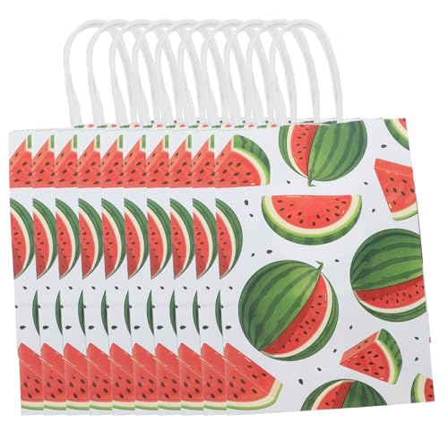 DIYEAH 12St Wassermelonen-Geburtstagsdekoration geschenkverpackung snackbeutel Papierbeutel für kleine Aufmerksamkeiten Süßigkeitsbeutel Wassermelone Papiertüten für Obst Kraftpapier von DIYEAH