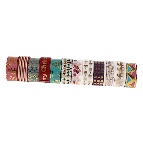 DIYEAH 12St Weihnachtsband the washi tape christmas ribbon verpackung geschenkkartons Etiketten wetterfestes Klebeband dekorative Bänder Weihnachtsbänder Japanisches Papier von DIYEAH