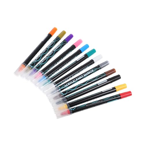 DIYEAH 12st Acryl-farbstift Acryl-markerstifte Malstifte Zeichnen Farbmarker Stift Kunstbedarf Acrylfarben-marker Farbstifte Zeichenstifte Acrylstifte Farbmarkierungsstifte Abs von DIYEAH