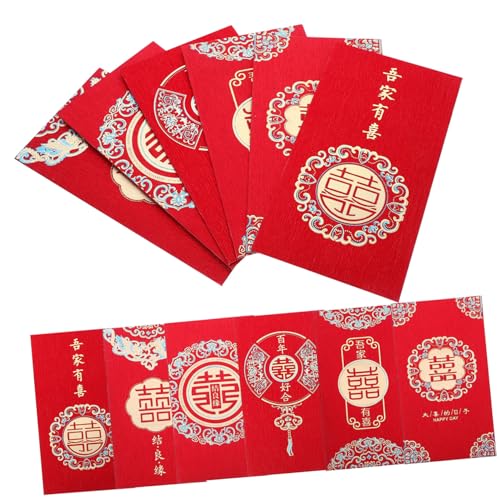 DIYEAH 12st Chinesischer Roter Hochzeitsumschlag Postkartenumschläge Mini-umschläge Bausätze Zur Kartenherstellung Laternen Karten Und Umschläge Rote Taschen Geldumschläge Papier von DIYEAH