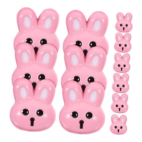 DIYEAH 12st Hasenknöpfe Kleidungsstückknöpfe Knöpfe Mit Ostermotiven Kbunny Knöpfe Annähen Ersatzknopf Pulloverknopf Süße Bastelknöpfe Mantelknopf Harz Rosa Zubehör Kind Austauschbar von DIYEAH