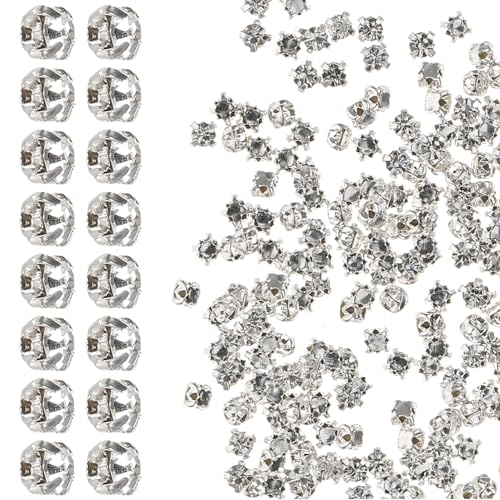 DIYEAH 1440 Stk Strasssteine ​​für Nägel Dekoration Kristalle nähen Applikation nähen flache Perlen schmucksteine the gems DIY-Zubehör Kleidung Strass Kleidungszubehör selber machen Glas von DIYEAH