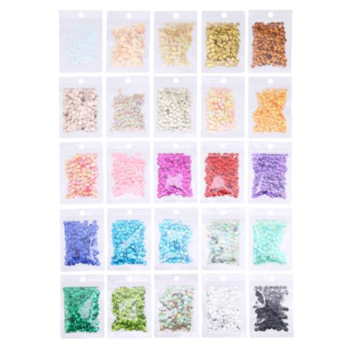 DIYEAH 15 Packungen Stück runde Pailletten Blazer Paillettenoberteil Juwelen zum Verzaubern Face Glitter Festival sequin party sachen perforierte Pailletten Bekleidungsmaterial von DIYEAH