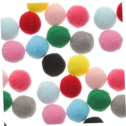 DIYEAH 150 Stück Handgefertigtes Fellknäuel Pompons Aus Garn Bommelbällchen Für Basteln Faux-pom-pom-Kugeln Puffbällchen Pompons Basteln Pompons Jubeln Poms Colorful Polyester von DIYEAH