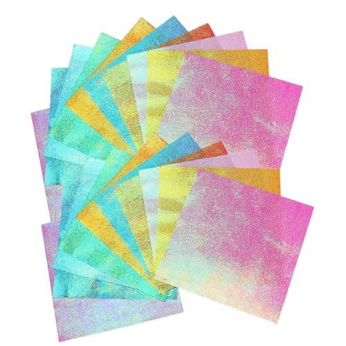 DIYEAH 150 Stück Perlenpapier Origami Papier Handgeschöpftes Papier Kinderspielzeug Handgefertigtes DIY Papier Faltpapiere DIY Schneidpapier Beidseitiges Faltpapier Karte DIY von DIYEAH