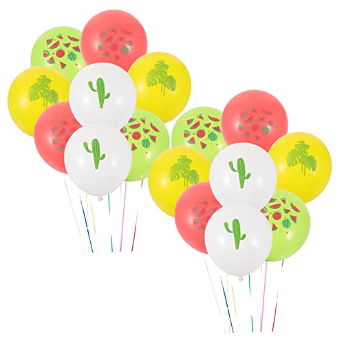 DIYEAH 16 Stücke Hawaii Ballon Dekorationen Float Helium Daisy Kaktus Tropical LED Ballon Bogen LED Ballon Lichter Ballon Girlande Emulsion von DIYEAH