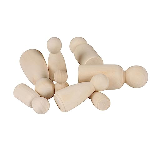 DIYEAH 16st Holzspielzeug Kunstpuppenmodell Peg-puppenkörper Peg-spiel-puppe Unvollendete Peg-puppen Spielzeug Für Kinder Spielzeug Malen Puppenkörper Aus Holz Holzpuppenmenschen Hölzern von DIYEAH