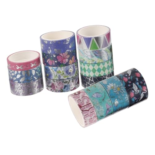 DIYEAH 17 Rollen Abdeckung dekoratives Klebeband Briefmarken Seidenpapier einwickeln praktische partydekoration Washi-Tape-Aufkleber altes Washi-Tape Japanisches Papier Colorful von DIYEAH