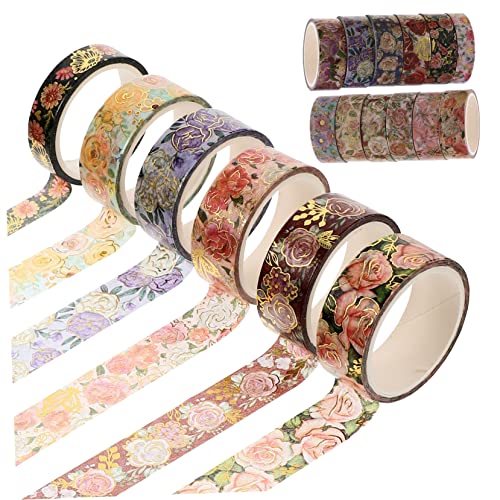 DIYEAH 18 Rollen Aufkleber Pastellpapier Sammelalbum Wickelband Abdeckband farbig Stempeln scrapbooking zubehör bescherung weihnachten DIY Klebeband Washi-Tape Japanisches Papier von DIYEAH