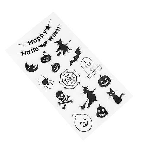 DIYEAH 1stk Halloween-stempel Aufkleber Party Netz Leuchtreklamen Taschen Zur Aufbewahrung Von Briefmarken Für Briefmarkenplattform Streich Briefmarkenalbum Bausatz Pvc Transparent von DIYEAH