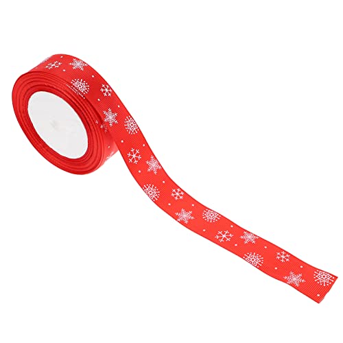 DIYEAH 1stk Weihnachtsband Weihnachtsbaumband Bänder Zum Verpacken Weihnachtsschmuck Weihnachtsbaum Leuchtendes Band Spitzenband Schneemann-drahtband Weihnachtsbänder Bogen Polyester Rot von DIYEAH