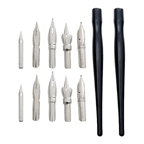 DIYEAH 2 Comic Stifte Zeichenstifte Füllfederhalter Malzubehör Cartoon Stiftgriff Zeichenstift Zubehör Dip Pen Zubehör Cartoon Zeichenstift Dip Penhalter Kunststoff von DIYEAH