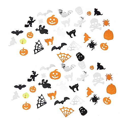 DIYEAH 2 Halloween Pailletten Zellophan Mini Tüten Streutüten Für Halloween Enthüllung Halloween Party Schwarze Tüten Partytüten Kürbis Tischstreuer Haushaltsbedarf Halloween von DIYEAH