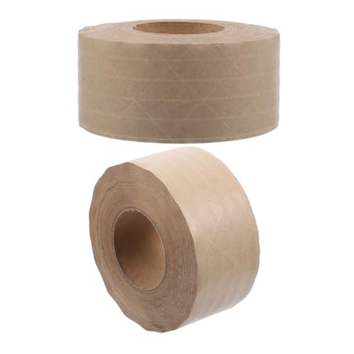 DIYEAH 2 Rollen Klebeband aus Kraftpapier bilderrahmen klebeband papierklebeband Bildschutzklebeband Streifen Klebeband-Spender-Maschine Bildband zum Einrahmen Dichtungsband Brown von DIYEAH