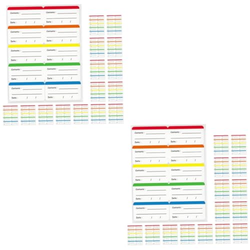 DIYEAH 2 Sätze 2 Sets Lebensmittelaufbewahrungsetiketten Kühlschrank Gefrierschrank Etikett Abnehmbares Gefrierschrank Etikett Küchen Lebensmitteletiketten Gefrierschrank 300 Stück * 2 von DIYEAH