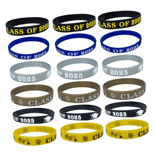 DIYEAH 2 Sätze Abschlussarmband High-school-armbänder Gastgeschenke Für Die High-school-abschlussfeier Tragbares Armband Inspirierendes Armband Silikonarmband Kieselgel 24 Stück * 2 von DIYEAH