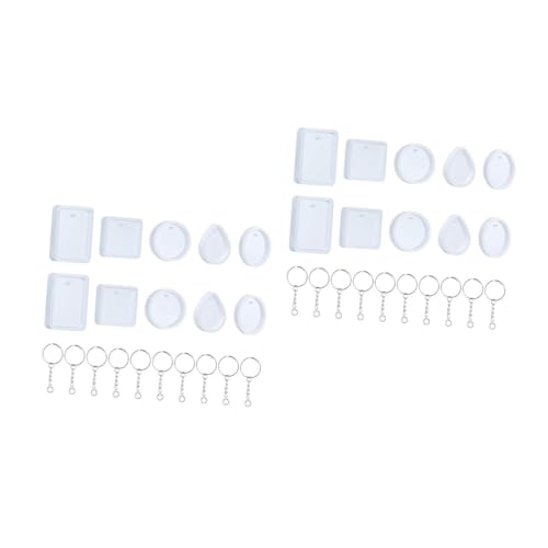 DIYEAH 2 Sätze Anhänger Silikonform Silikon-diy-form Diy-kristall-epoxy-form Diy Bastelform Silikonform Für Anhänger Geometrie-anhängerform Gießform Für Anhänger Epoxidform Kieselgel von DIYEAH