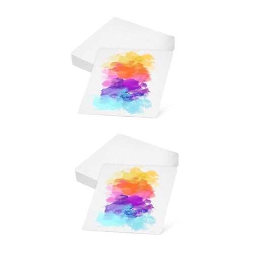 DIYEAH 2 Sätze Aquarellpapier Aquarellkarten Zeichenpapier Papier Zum Malen Von Kindern Malpapier Für Kinder Papier Für Die Aquarellmalerei Kartonpapier Weiß 50 Stück * 2 von DIYEAH