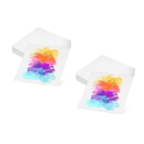 DIYEAH 2 Sätze Aquarellpapier Zeichenpapier Leere Aquarellkarten Wasserzeichnungskarte Papier Zum Malen Von Kindern Malpapier Für Kinder Kartonpapier Weiß 50 Stück * 2 von DIYEAH