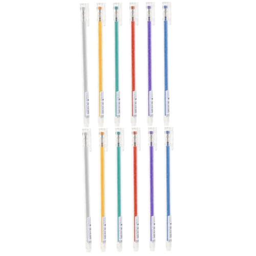 DIYEAH 2 Sätze Aquarellstift Im Taschenformat Gelee-stifte Farbstifte Feine Spitze Zappelstift Kugelschreiber Gelstifte Gelstift Für Die Schule Scrapbooking-gelstift Plastik 6 Stücke * 2 von DIYEAH