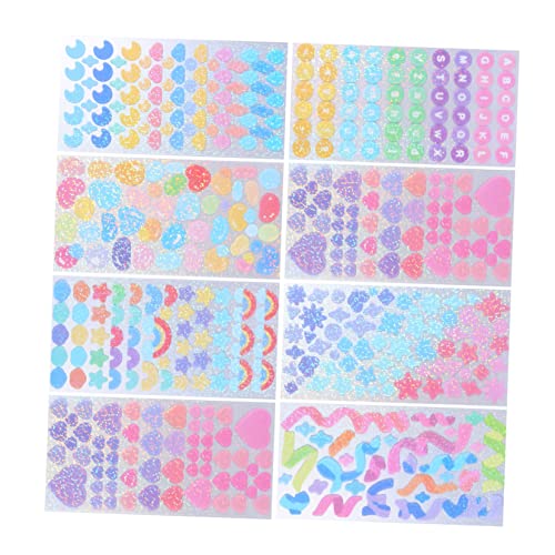 DIYEAH 2 Sätze Aufkleber Bastelkarten Verzierungen Für Das Handwerk Streifen Punkt Klebstoff Scrapbooking Sticker Scrapbook Stickers Dekorative Sticker Geschenkkisten Pvc 8 Blatt * 2 von DIYEAH