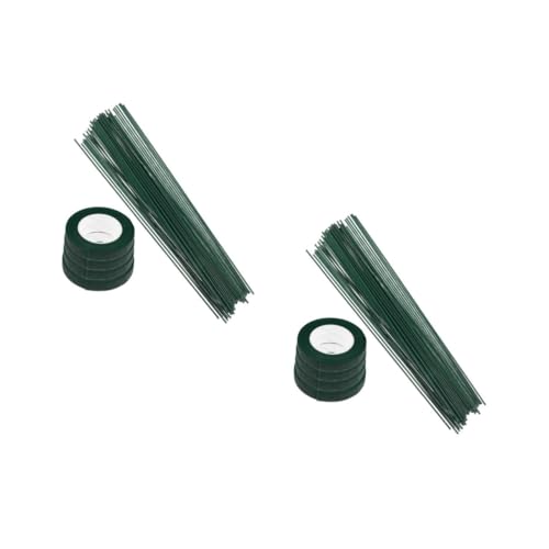 DIYEAH 2 Sätze Blumenband-Set künstliches Blumenband Modell Gartenbaum Mini-Modell Pflanzen Blumendekoration Materialien Floristisches Klebeband Set grünes Band Blumenzubehör Papier Green von DIYEAH