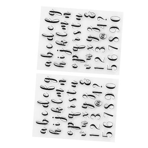 DIYEAH 2 Sätze Briefsiegel Von Hand Papier Etiketten Scrapbooking Briefe Alphabet Klarer Prägestempel Herstellung Briefmarken Bündeln Behälter Malen Nach Aufkleber Transparent Kieselgel von DIYEAH