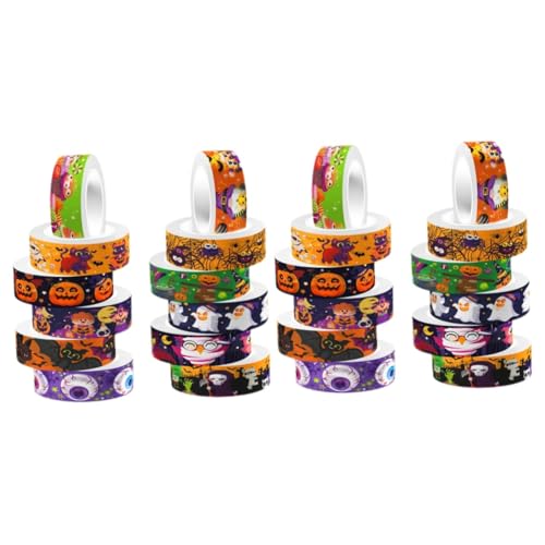 DIYEAH 2 Sätze Dekoratives Druckband Halloween-feiertagsband Halloween Washi Tape Multifunktionales Klebeband Washi Tape Zum Aufzeichnen Notizbuchbänder Japanisches Papier 12 Rollen * 2 von DIYEAH